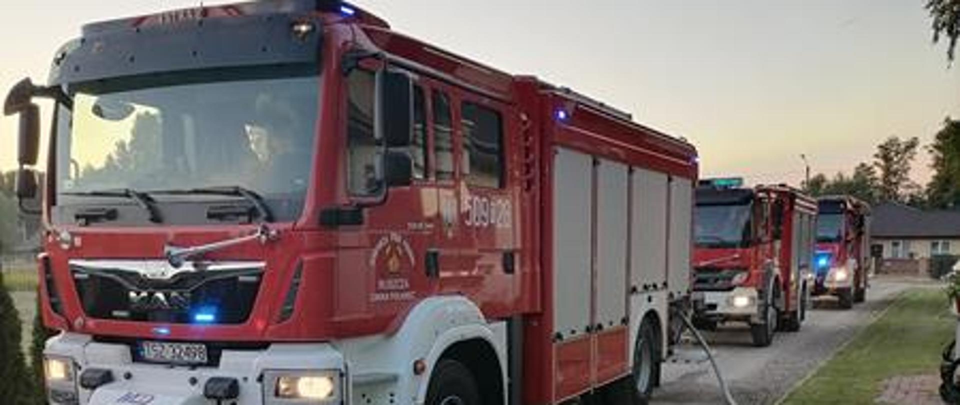 Działania ratownicze podczas pożaru kotłowni w miejscowości Winnica