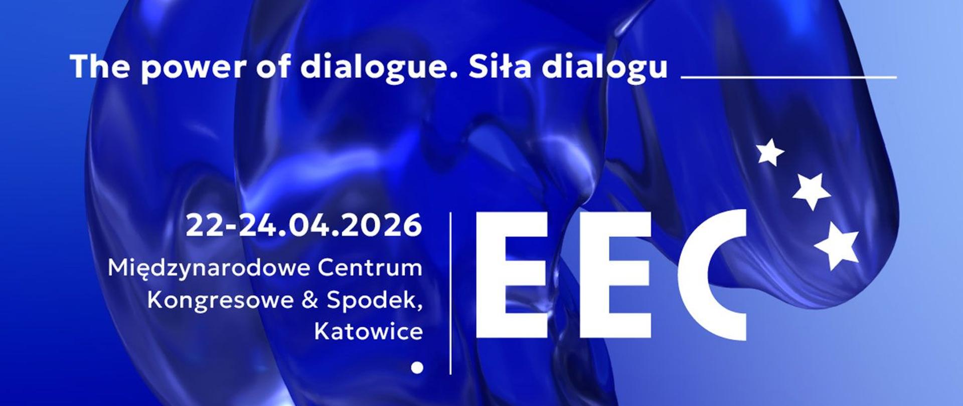 XVIII Europejski Kongres Gospodarczy. Baner przedstawiający imprezę w Katowicach