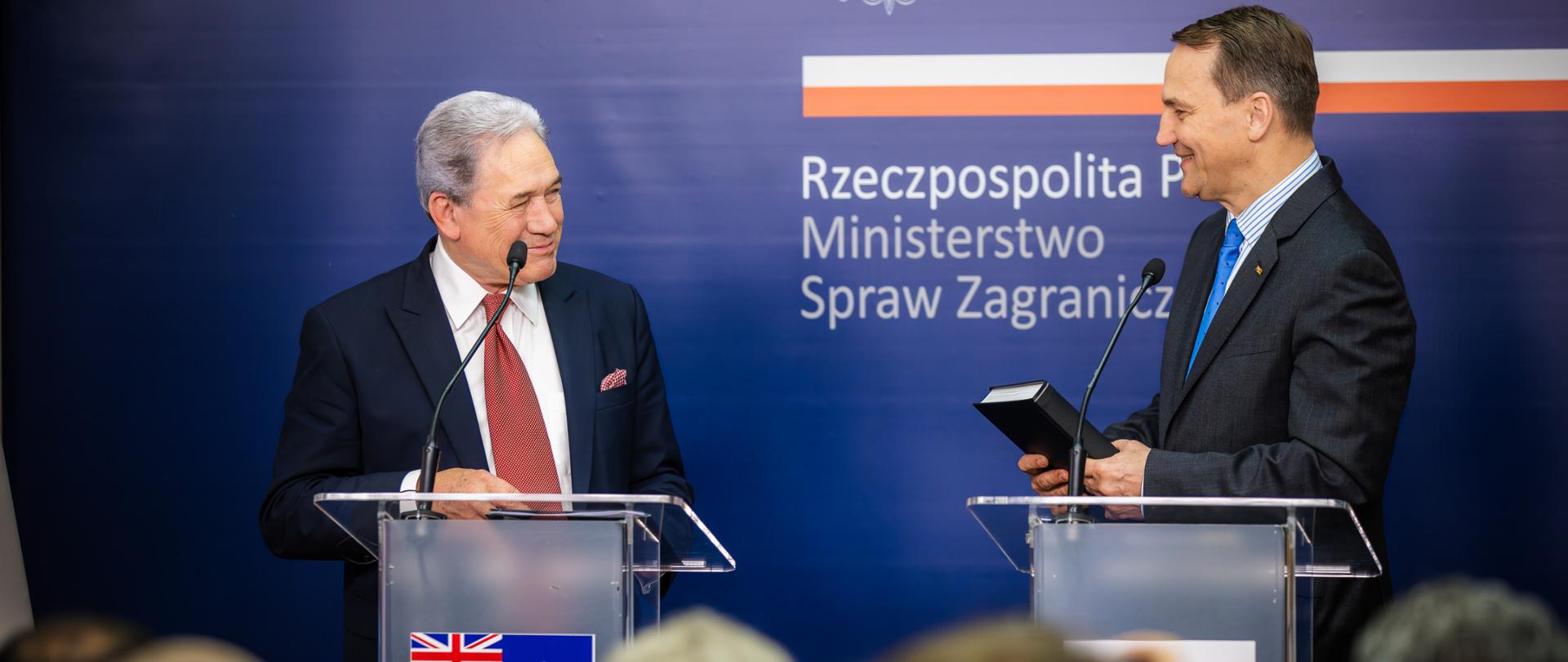 Minister Radosław Sikorski meets with New Zealand’s foreign minister