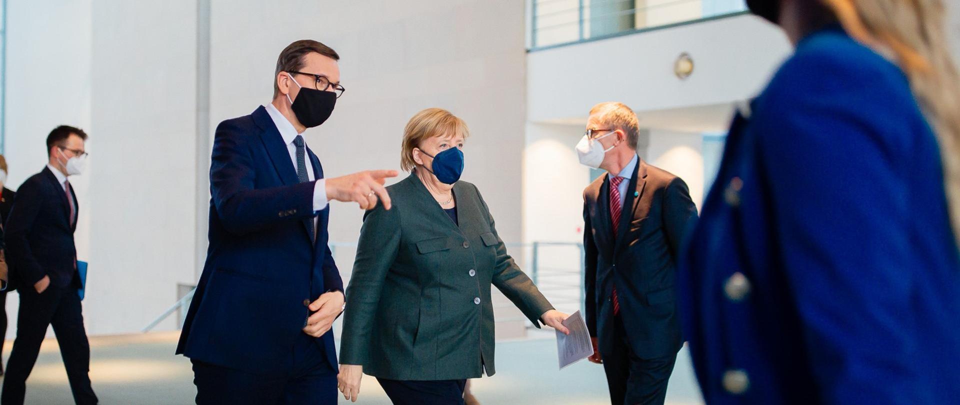 Prime Minister Mateusz Morawiecki and Chancellor Angela Merkel 