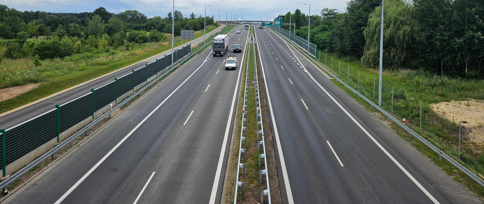 Droga ekspresowa S1 po wymianie nawierzchni 