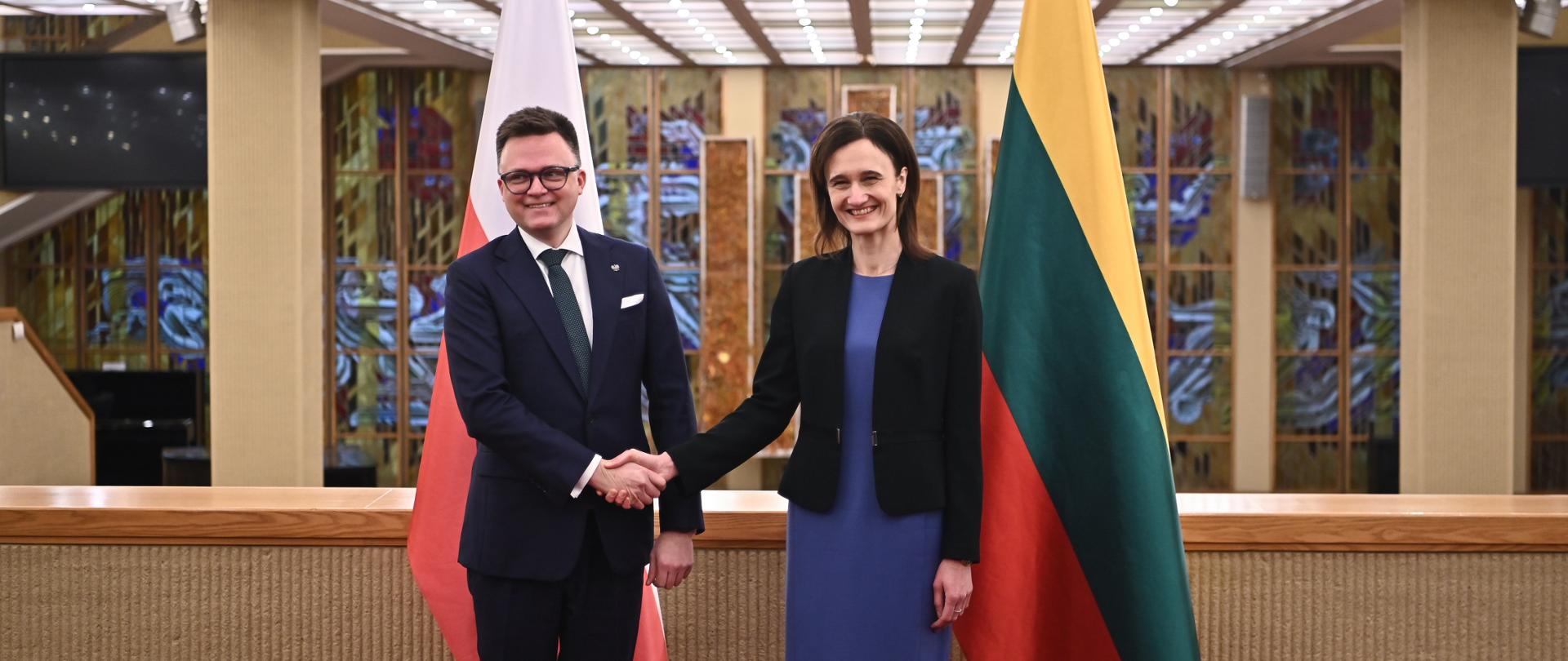 Seimo Pirmininkės Viktorijos Čmilytės-Nielsen susitikimas su Lenkijos Respublikos Seimo Maršalka Szymonu Hołownia