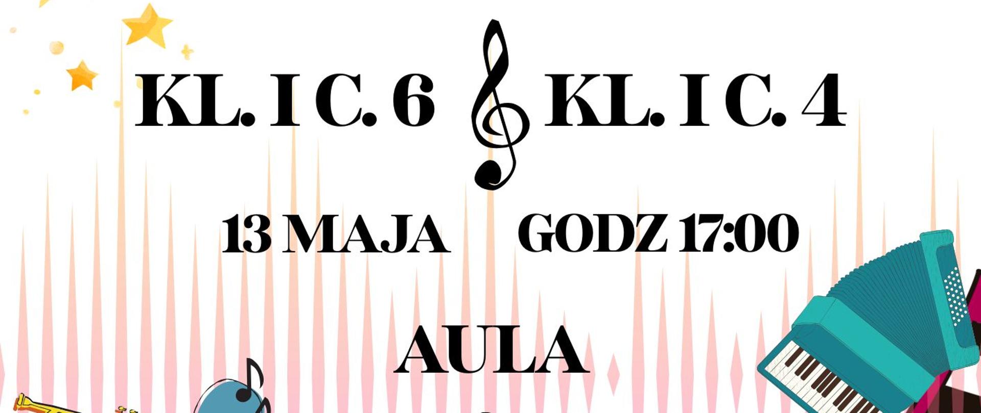 Plakat- koncert klas pierwszych.