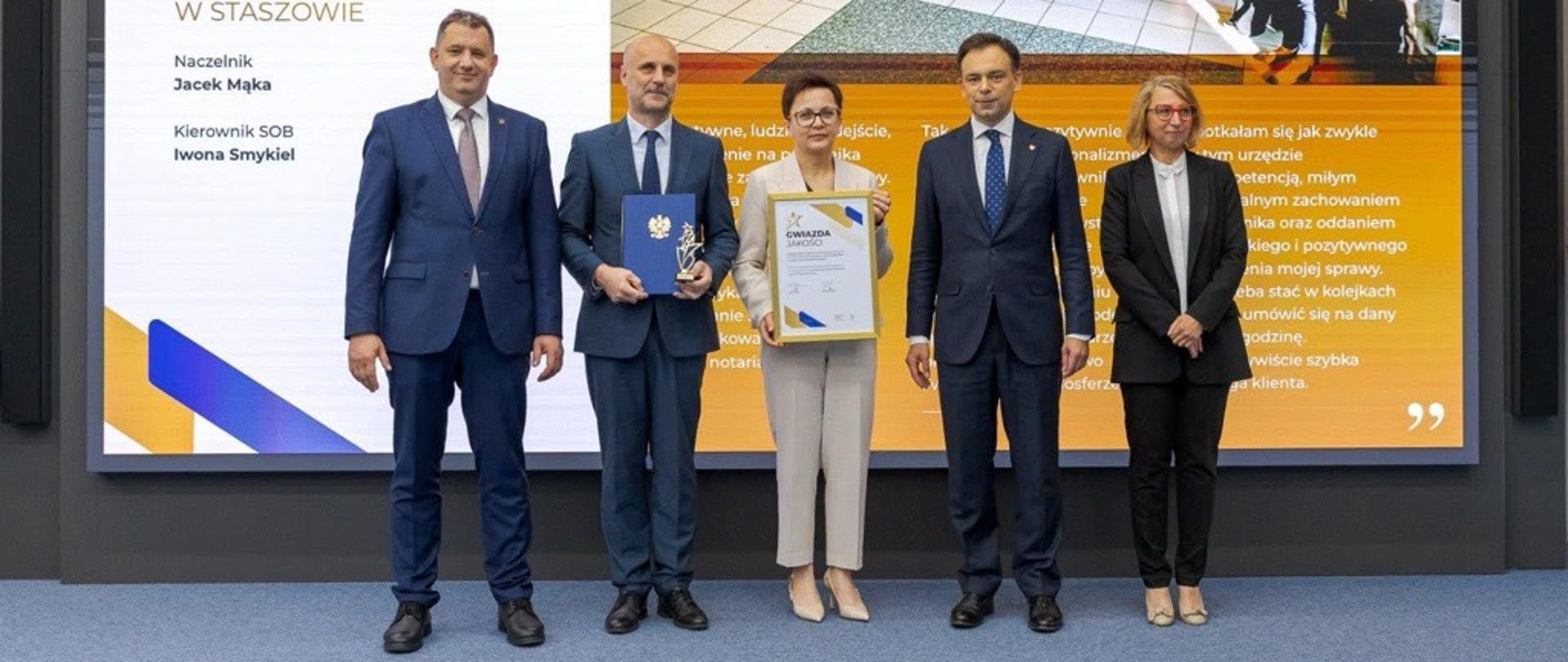 Wręczenie Gwiazdy Jakości dla Urzędu Skarbowego w Staszowie
