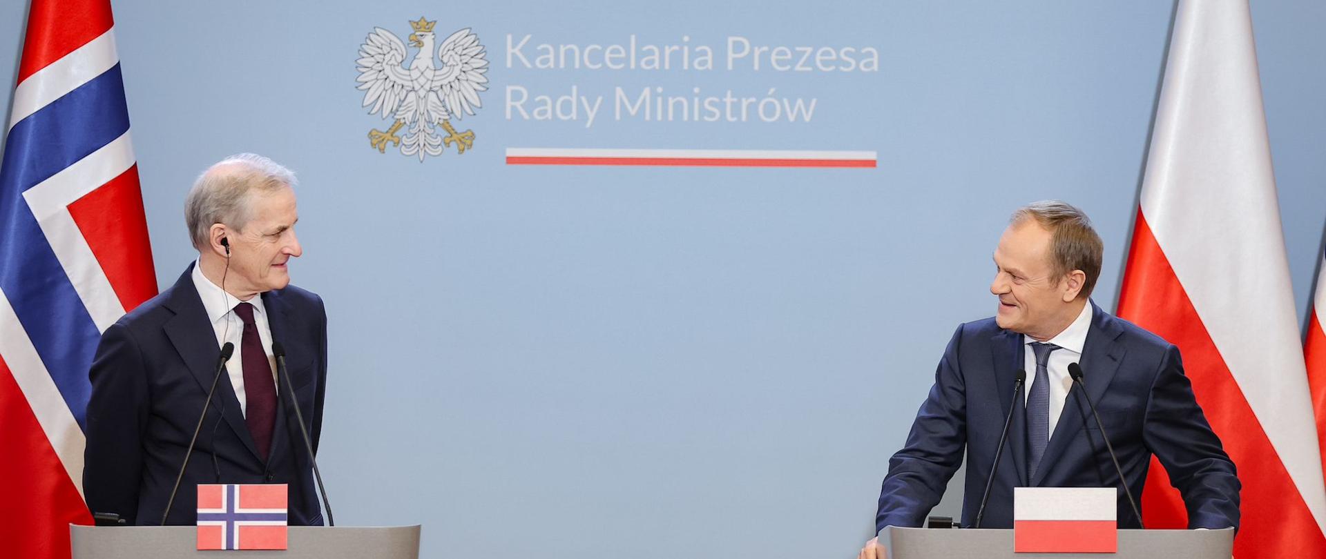 Premier Donald Tusk i Premier Norwegii.