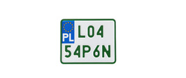 Profesjonalna tablica rejestracyjna - motorowerowa