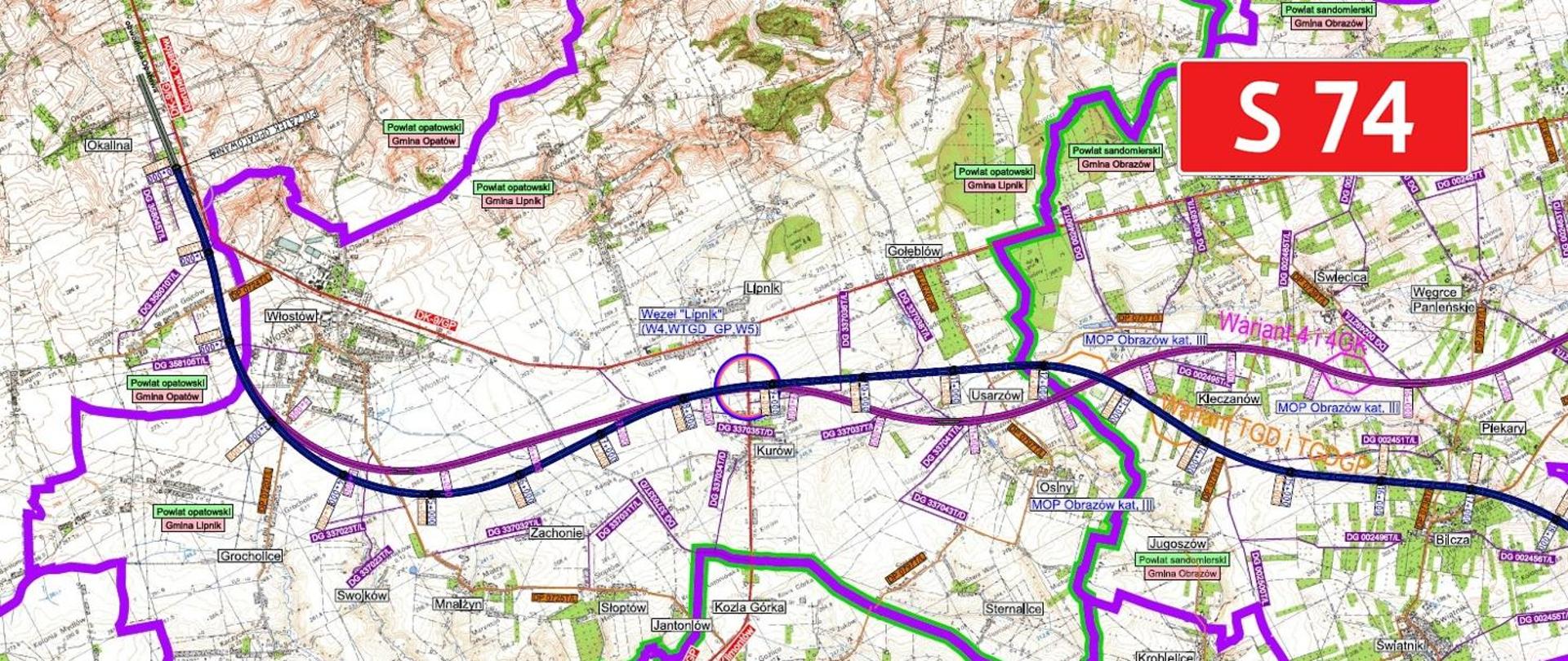 mapa z lokalizacją inwestycji