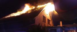 Pożar domu jednorodzinnego w gminie Bałtów