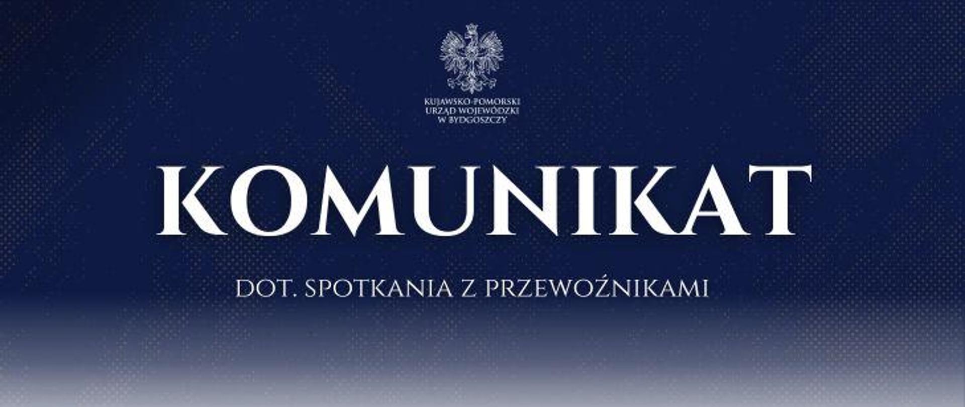 Komunikat dot. spotkania z przewoźnikami