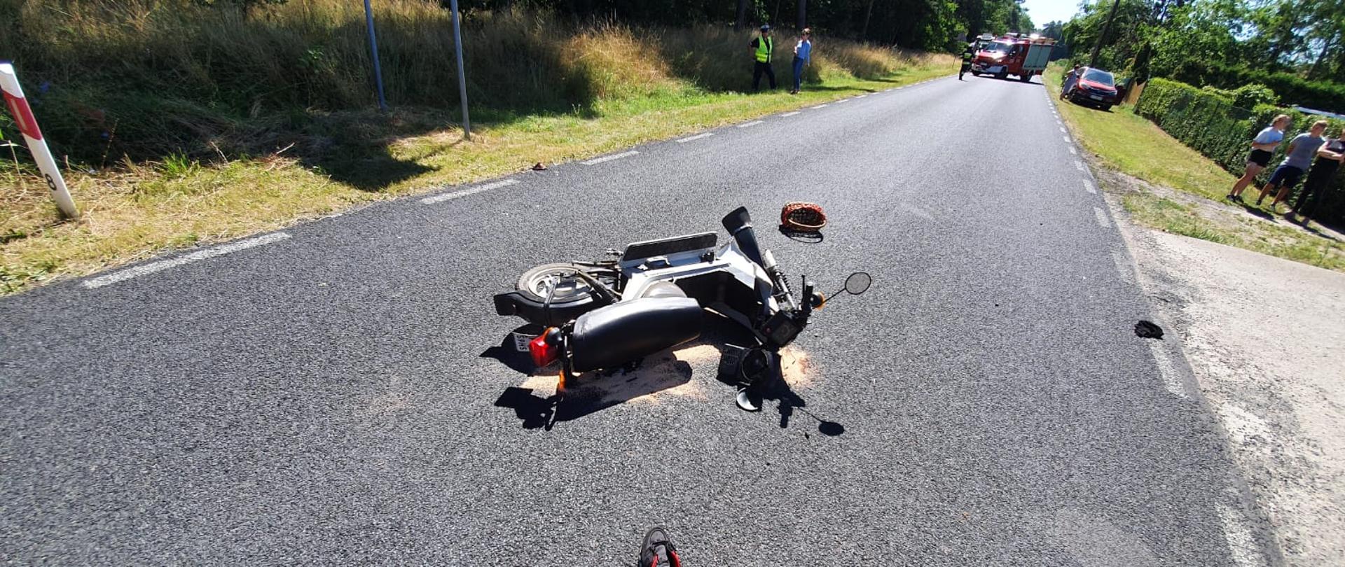 Potracenie motorowerzysty