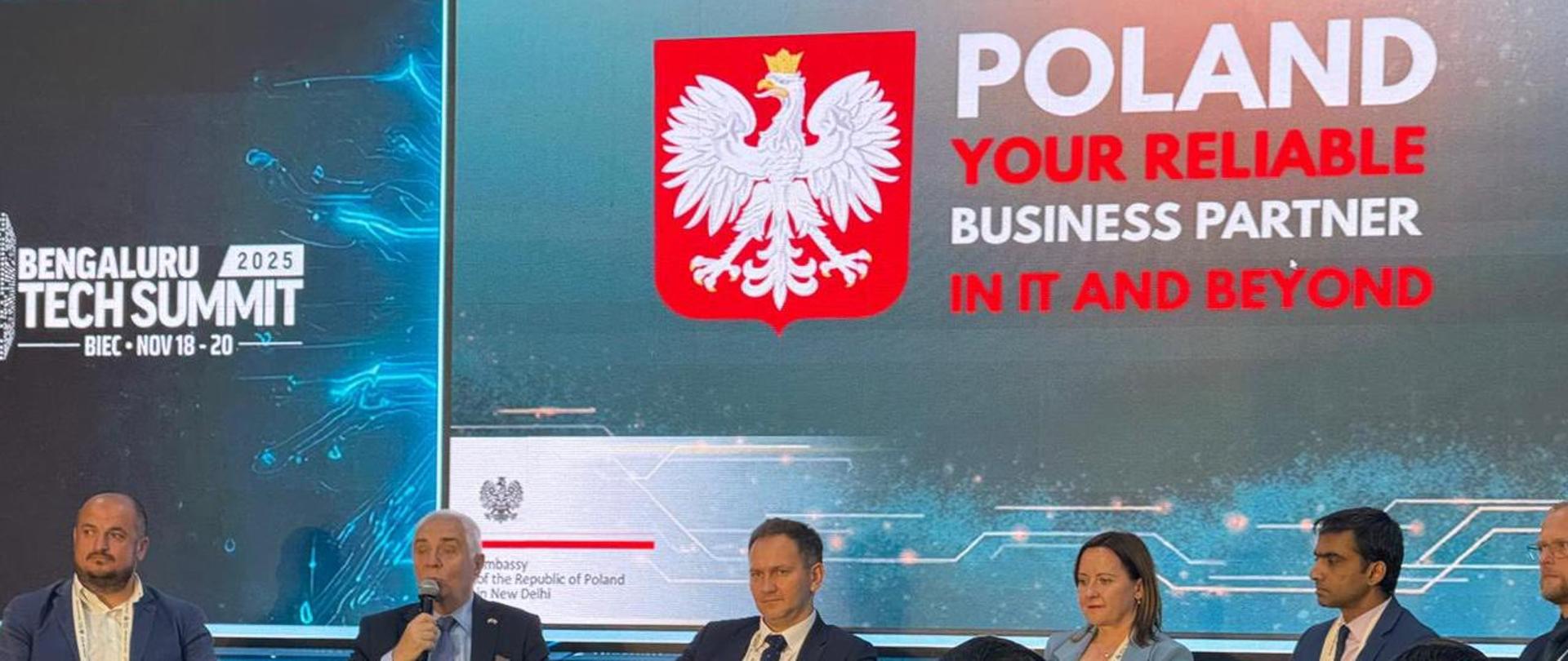 Seminar “Poland – Your Reliable Business Partner in IT and Beyond” at the Bengaluru Tech Summit with the participation of the Head of Mission, Dr. Piotr Antoni Świtalski, Undersecretary of State in the Ministry of Digital Affairs Rafał Rosiński and representatives of Polish business.