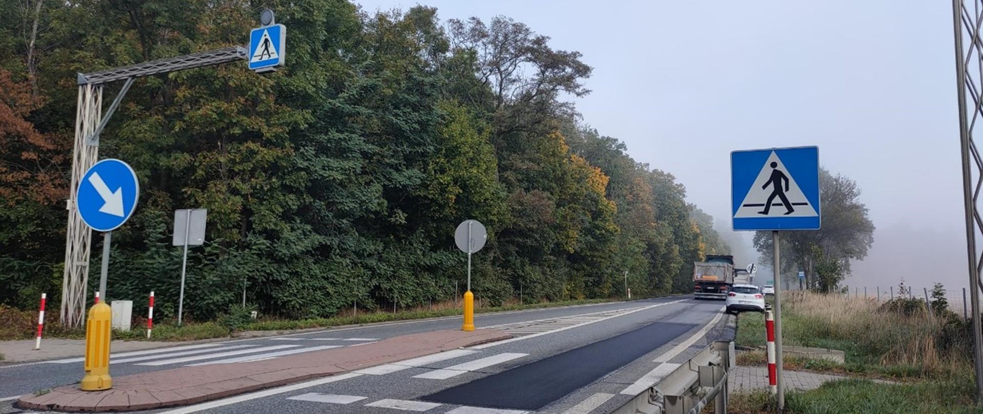 Doświetlenie przejść dla pieszych na S11