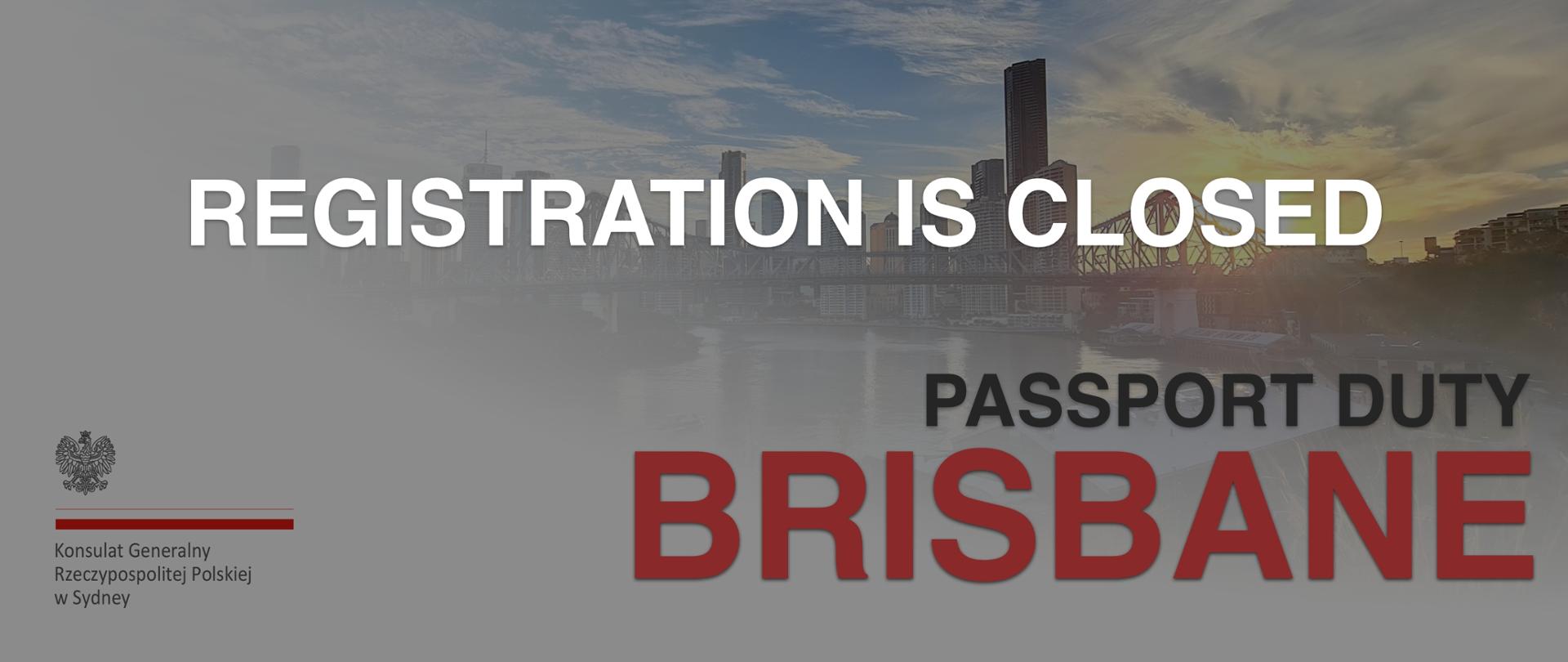 Passport Duty in Brisbane 2022 - REGISTRATION IS CLOSED