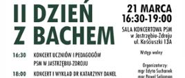 Plakat informacyjny dotyczący koncertu odbywającego się 21.03.2024 r. o godz. 16.30.