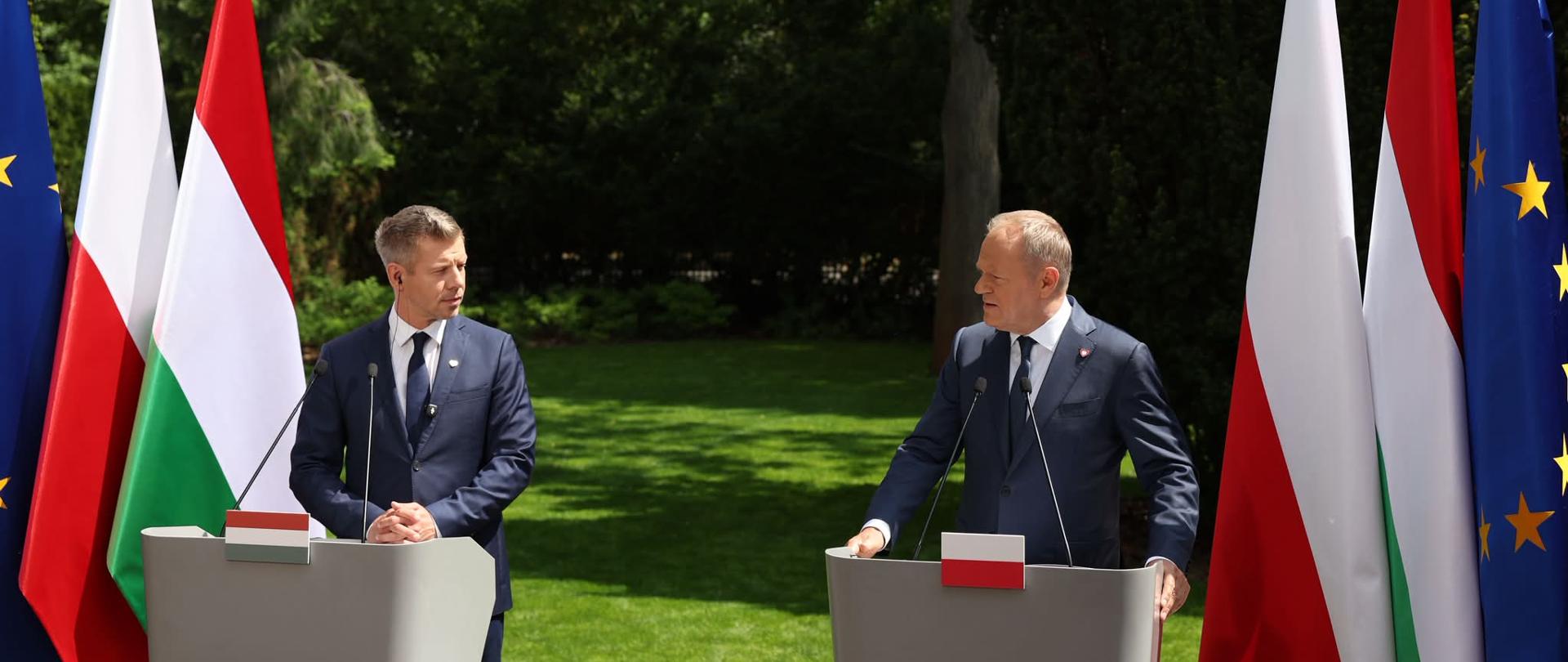 Premier Donald Tusk i premier Peter Magyar