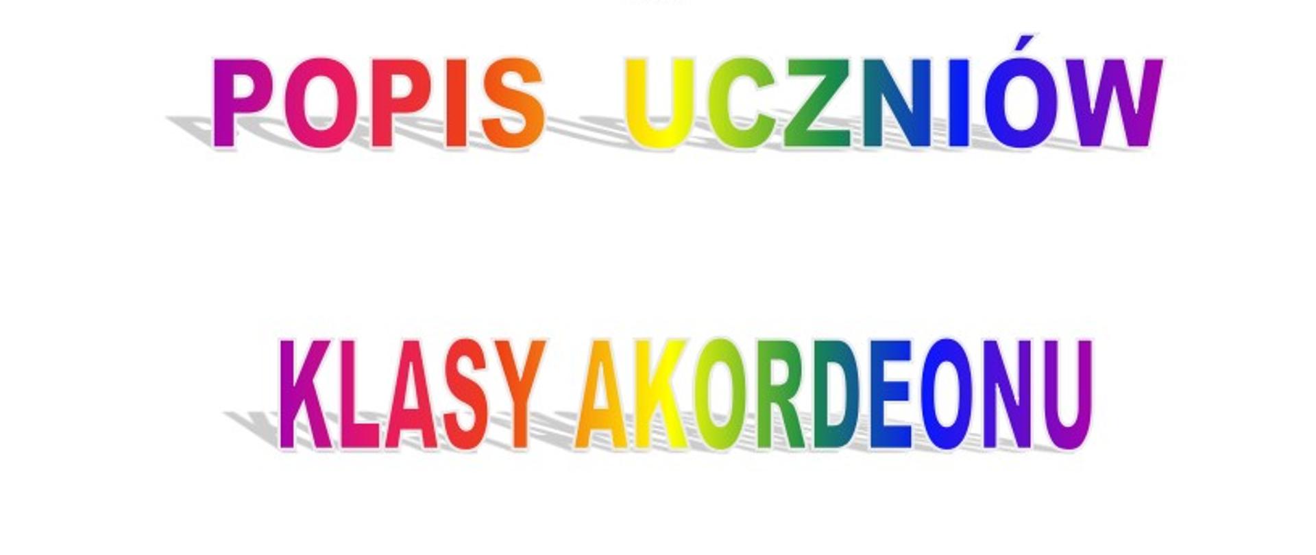 Plakat - Zaproszeni na popis klasy akordeonu