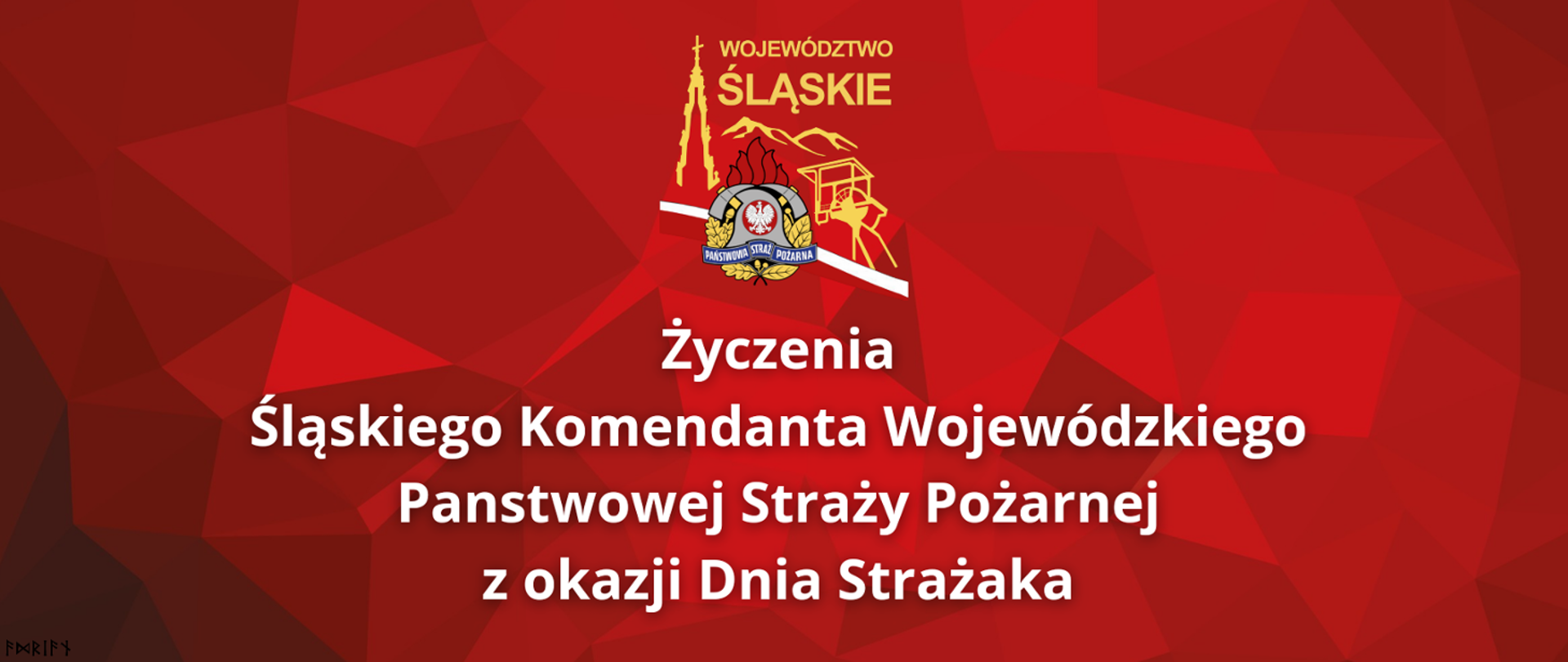 Zdjęcie przedstawia grafikę dotyczącą życzeń z okazji Dnia Strażaka