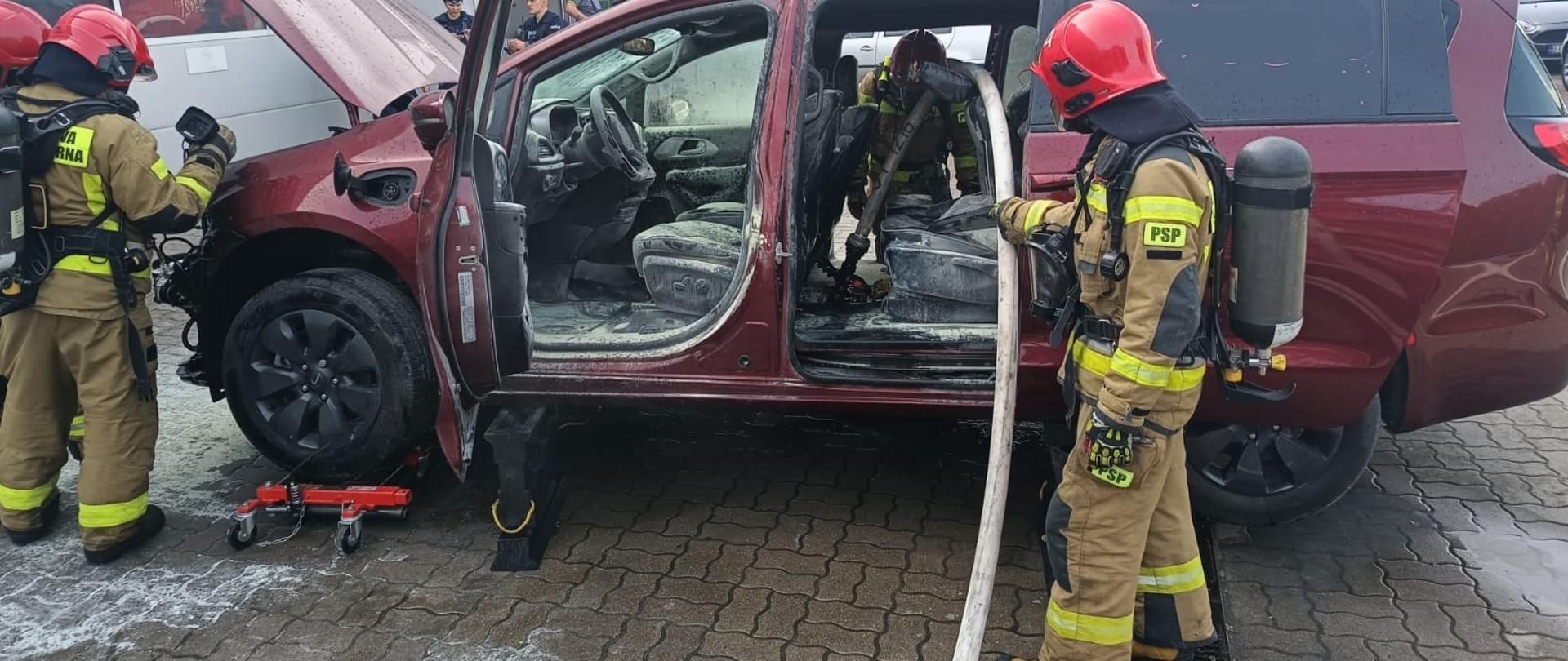 Działania związane z pożarem samochodu