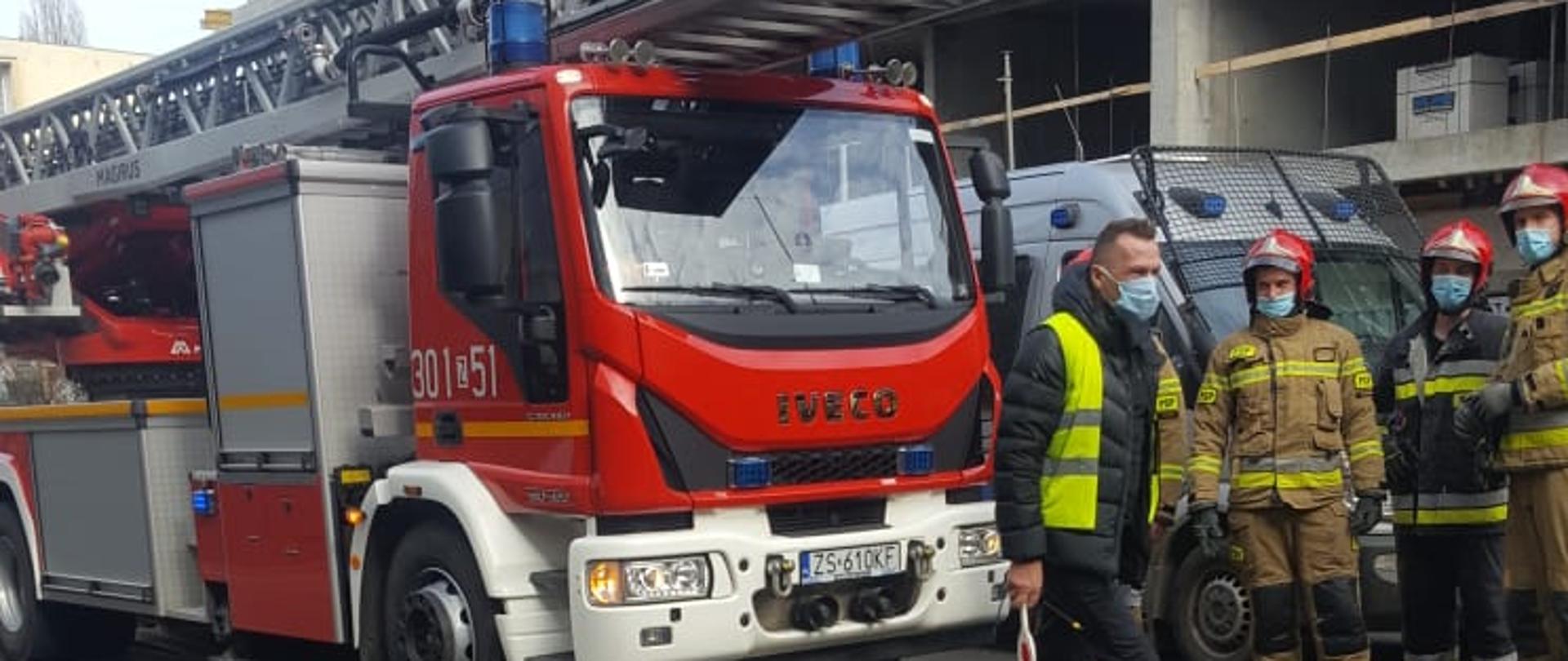 Wypadek na budowie przy ulicy Malczewskiego