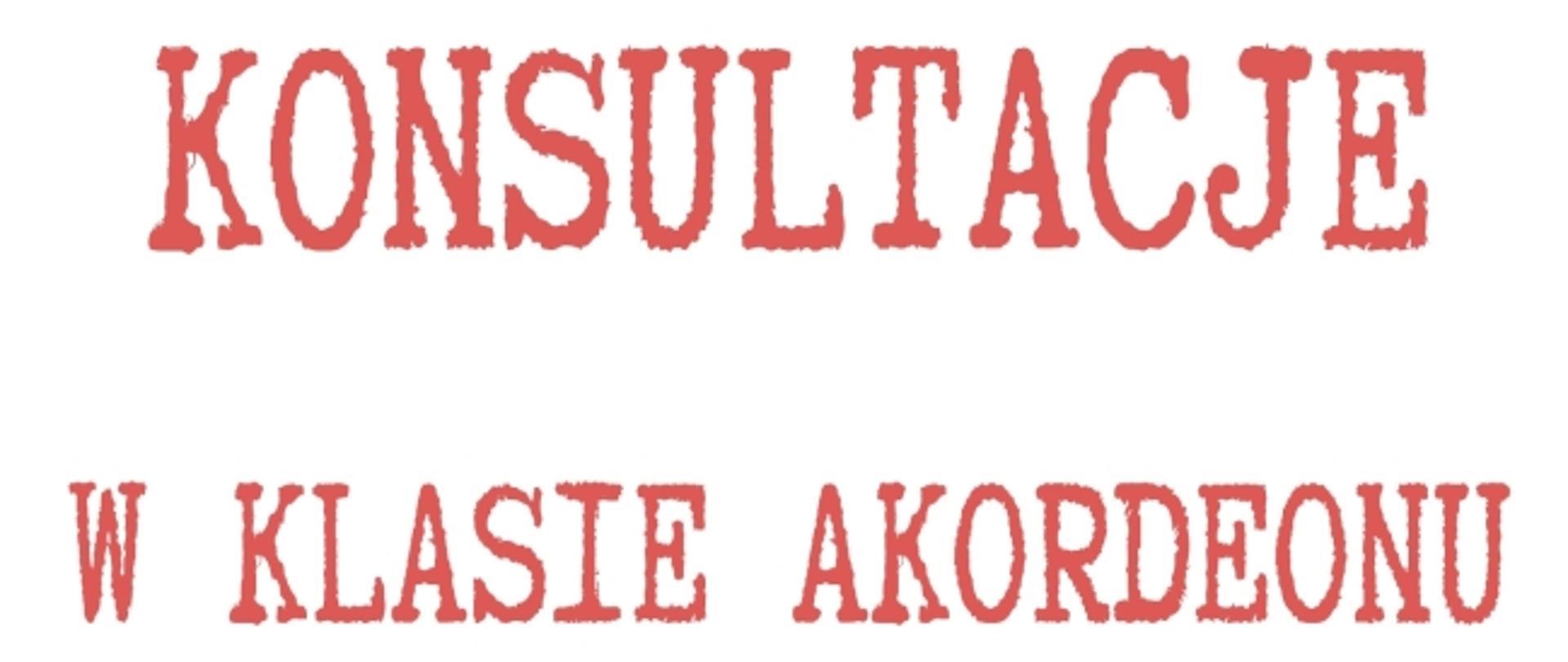 Plakat Konsultacje w klasie akordeonu