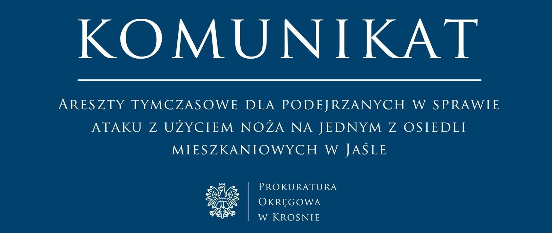Areszty tymczasowe dla podejrzanych w sprawie ataku z użyciem noża na jednym z osiedli mieszkaniowych w Jaśle