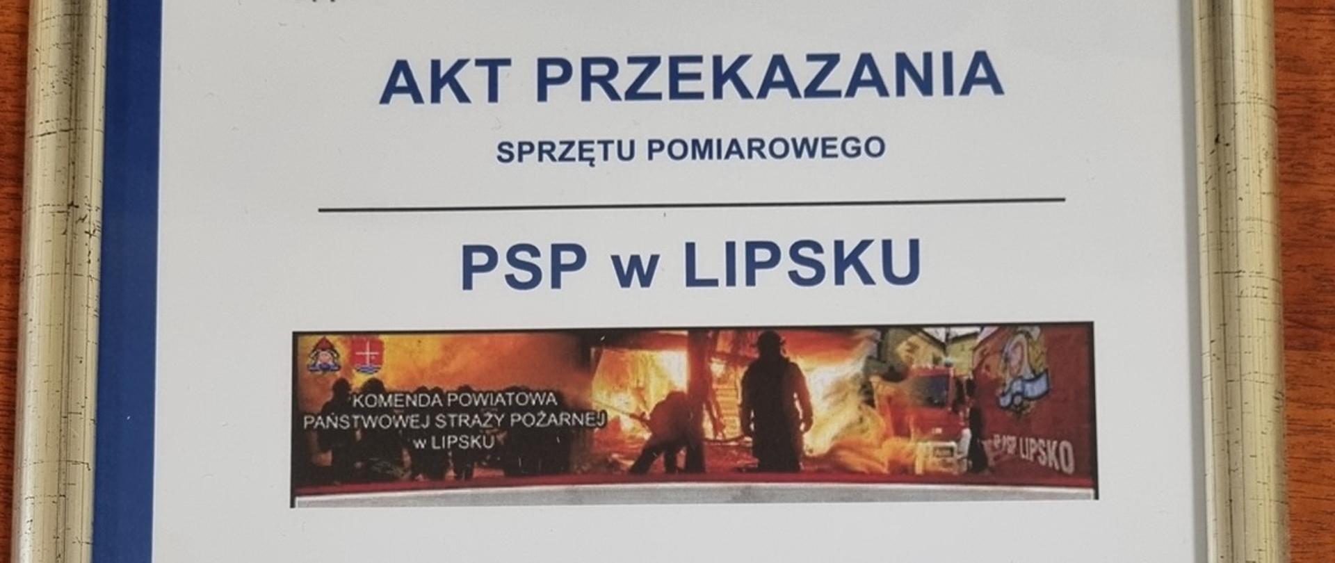 Akt Przekazanie miernika jednogazowego od firmy Kingspan
