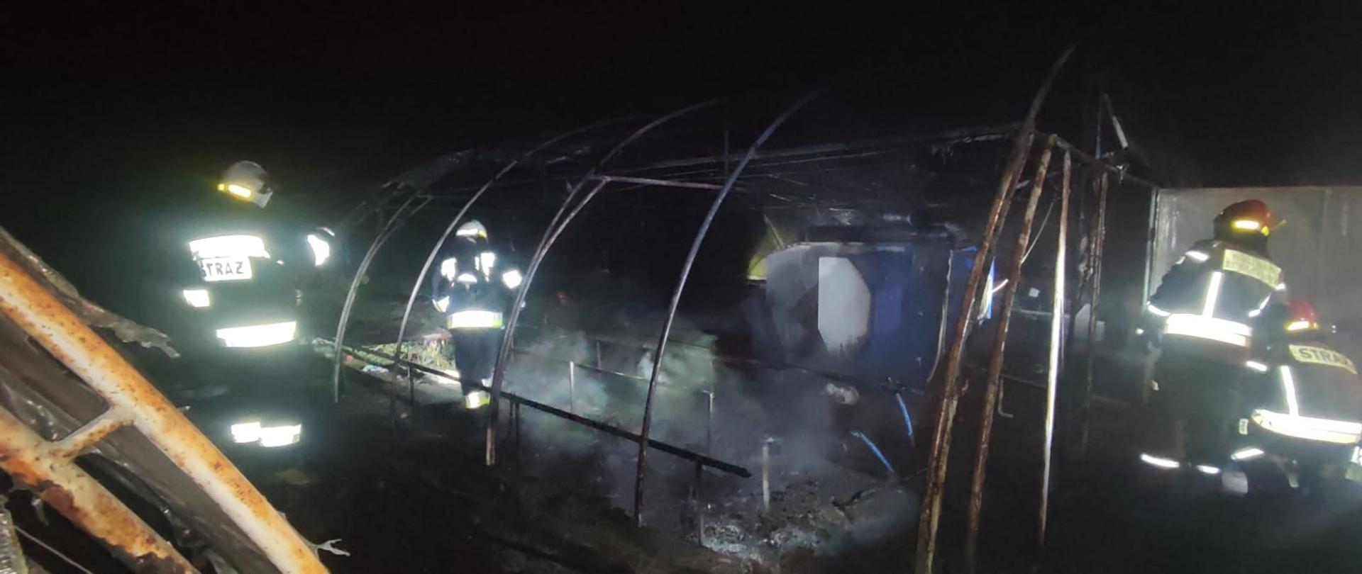 Pożar tuneli foliowych w Skrzypaczowicach