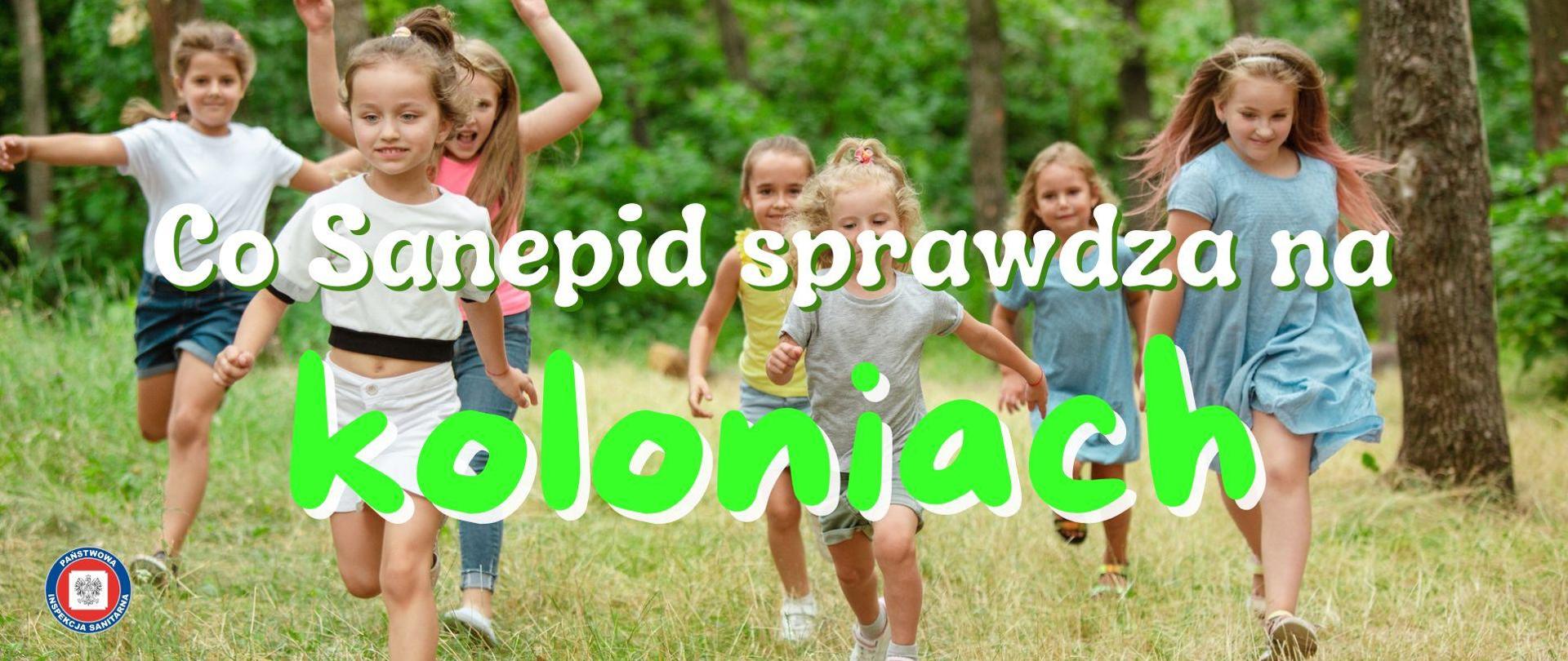 Dzieci biegnące łąką w stronę obserwatora