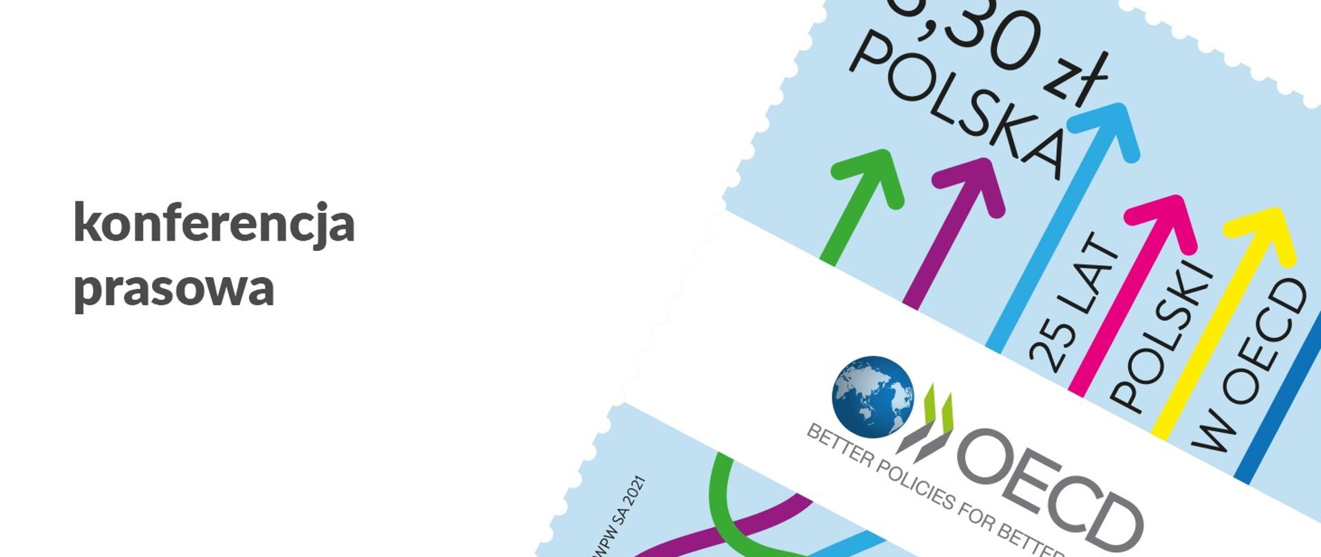 Prezentacja znaczka wydanego z okazji obecności Polski w OECD