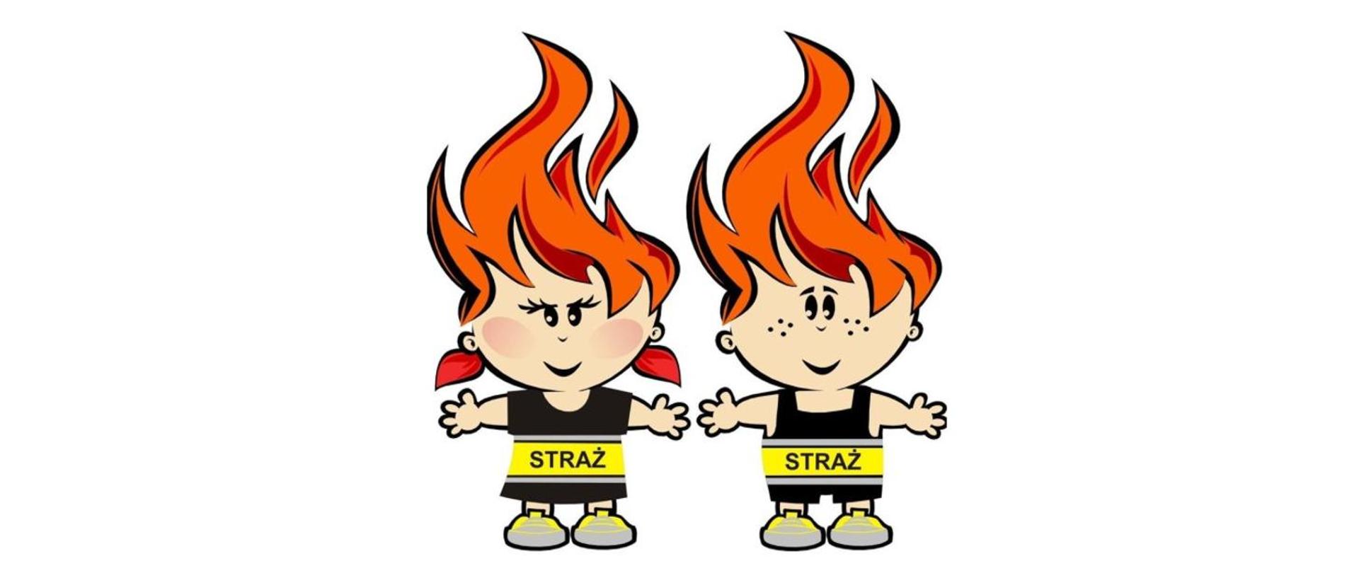 Na zdjęciu ukazuje się logo chłopczyka i dziewczynki z prewencji społecznej