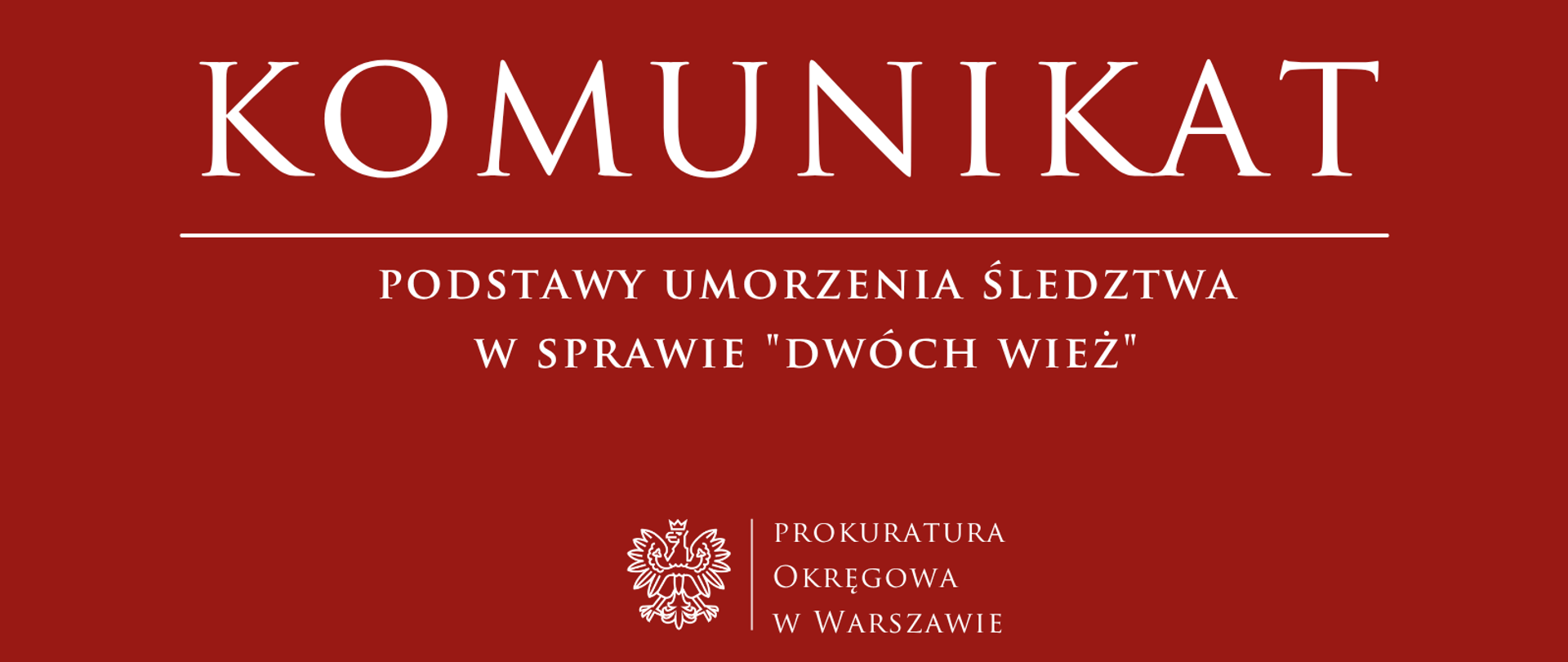 Komunikaty - Warszawa Okręg (14) sprawa dwóch wież 