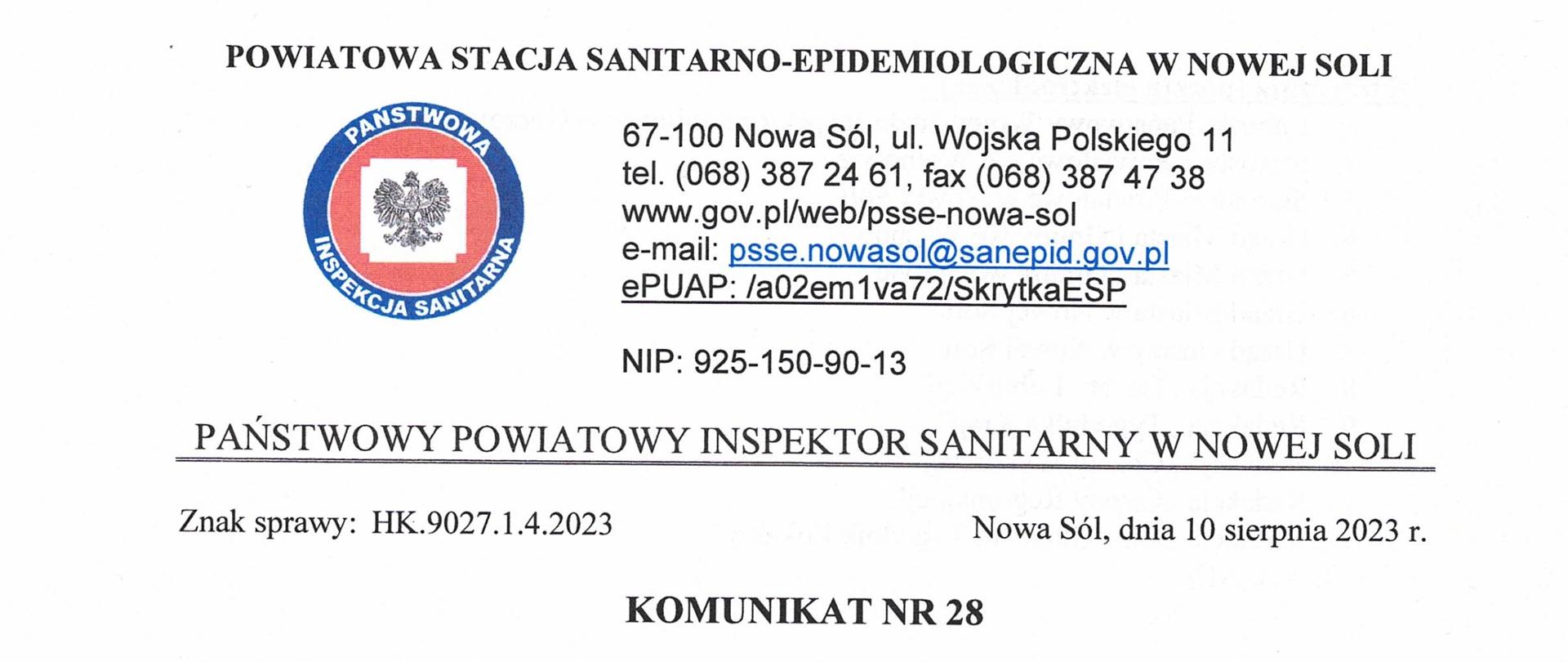 Komunikat nr 28 SCKiW I i II