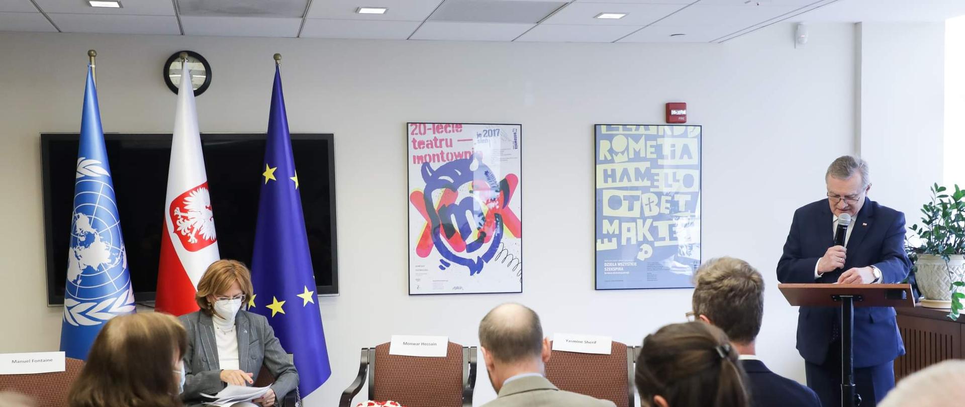 Wicepremier Piotr Gliński w polskim przedstawicielstwie w ONZ: „Polska robi wszystko, aby pomóc ukraińskim dzieciom w tych niespokojnych i przerażających czasach”, fot. Danuta Matloch