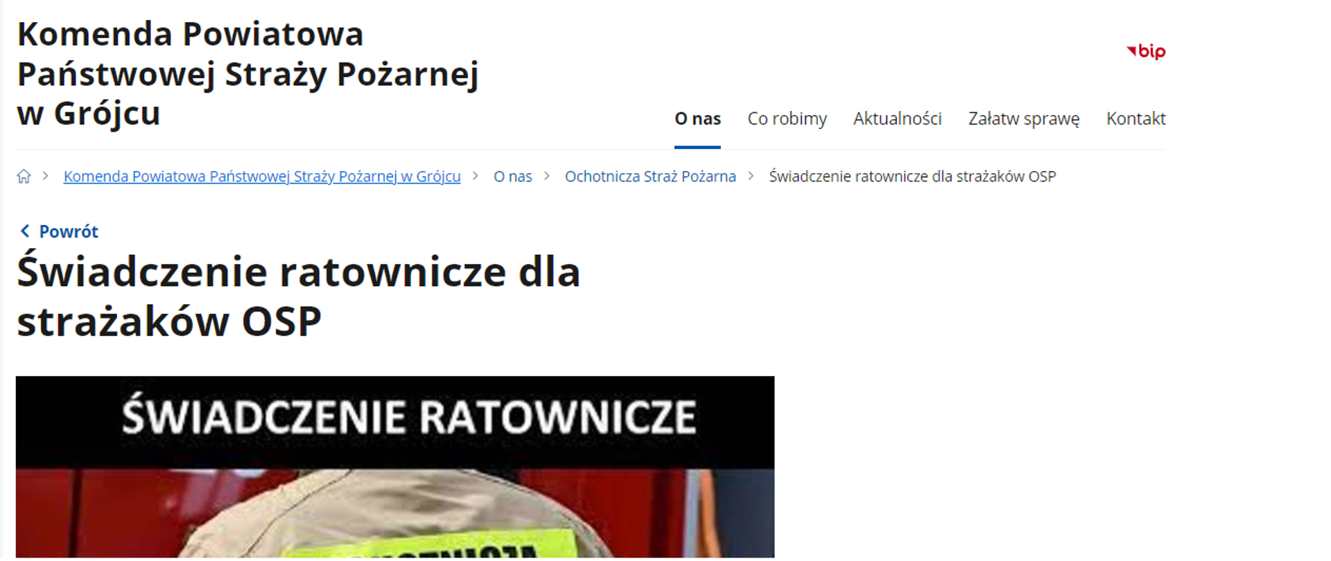 Zdjęcie ze strony - zrzut ekranu