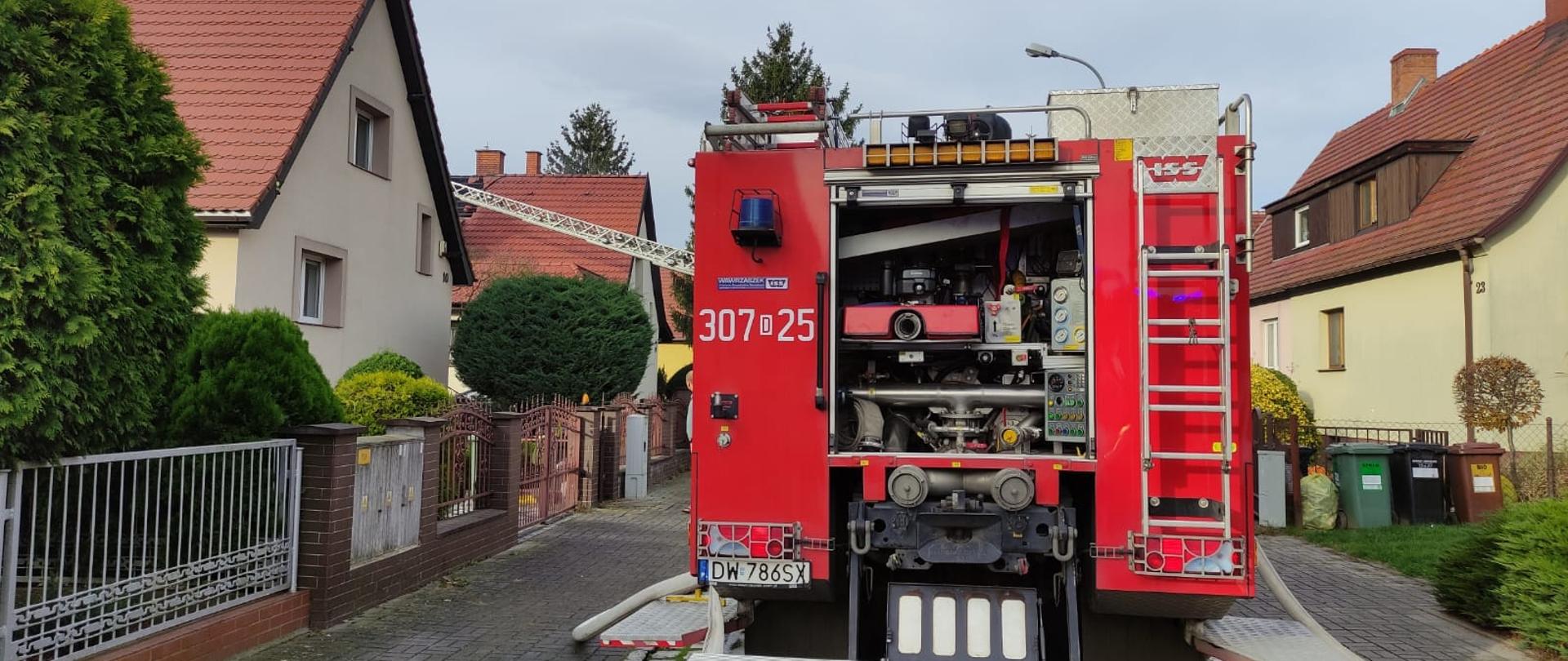 Interwencja strażaków przy ul. Ciechocińskiej