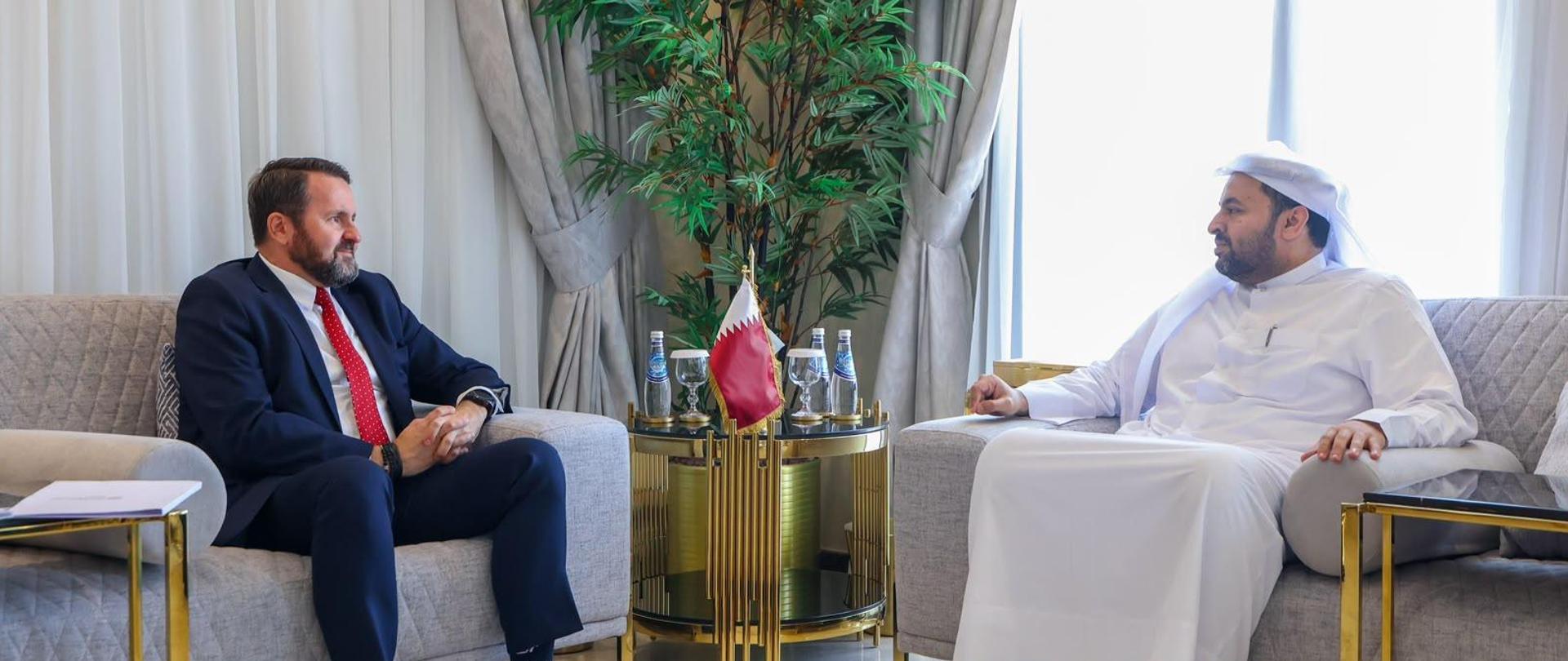 Spotkanie wiceministra Kupieckiego z ministrem stanu Al Khulaifim 