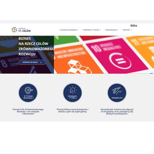 Zdjęcie strony internetowej Kampanii 17 Celów
