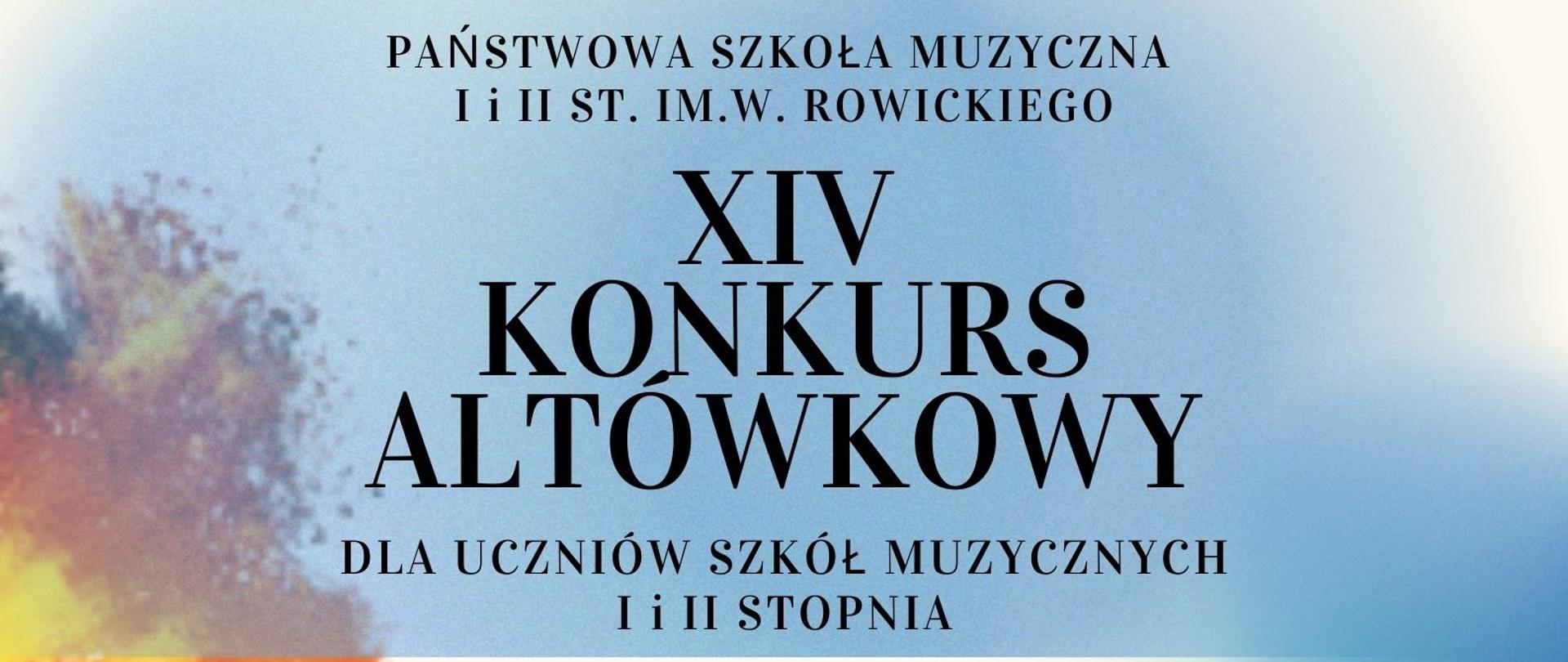 Plakat XIV Konkurs Altówkowy