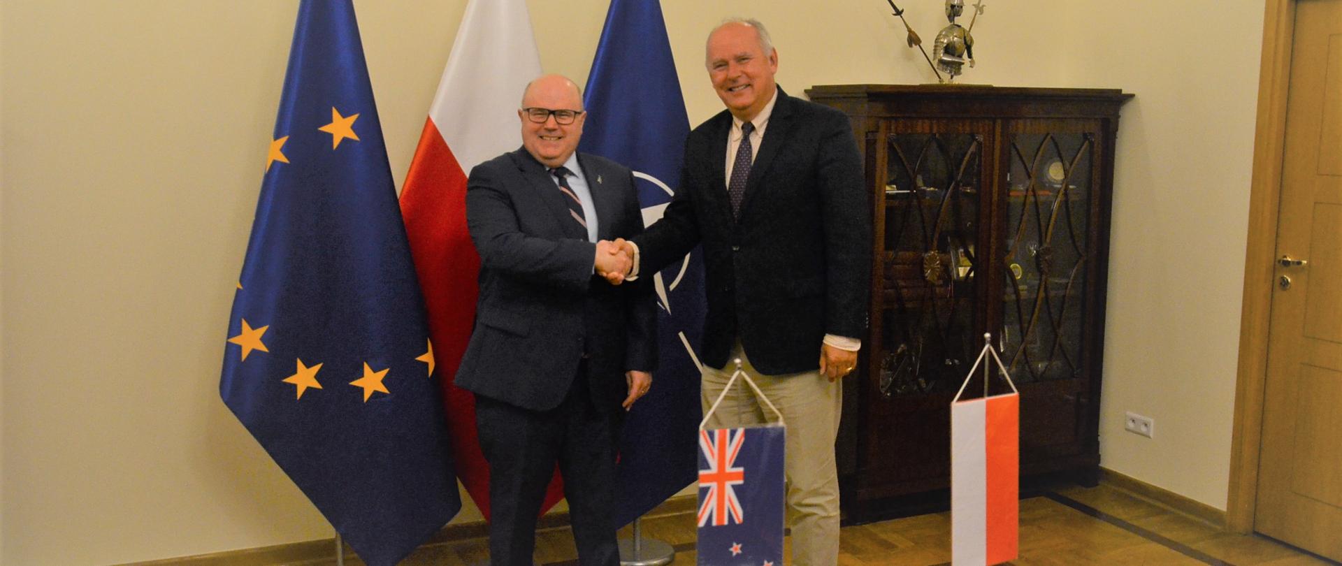 Spotkanie wiceministra Pawła Zalewskiego z Ambasadorem Nowej Zelandii