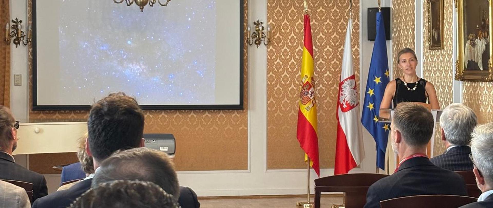 Konferencja Perspectives for cooperation in space. Poland and Spain wystąpienie otwierające Pani Ambasador