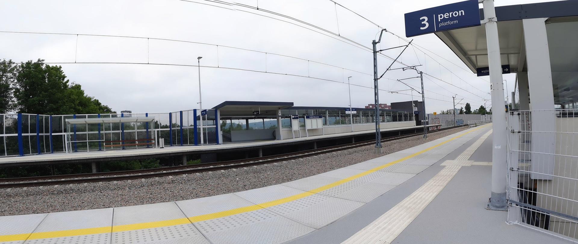 Na zdjęciu widać przebudowany przystanek kolejowy Kraków Bronowice