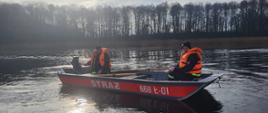 Strażacy łódka woda 