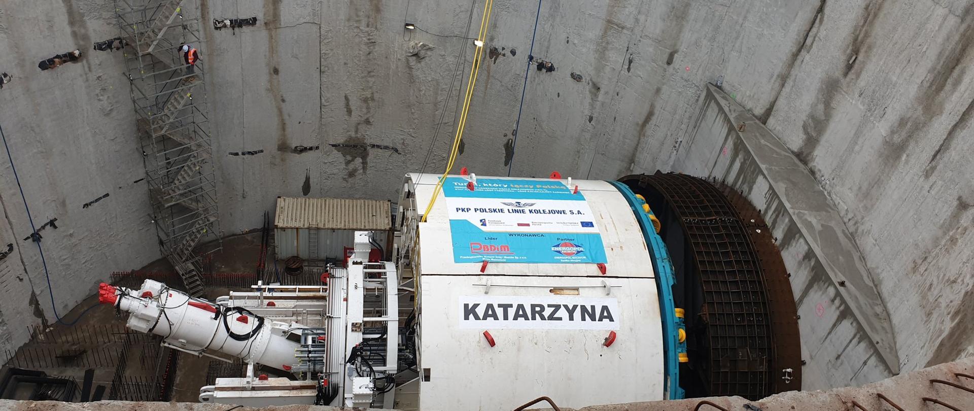 tarcza Katarzyna w miejscu drążenia