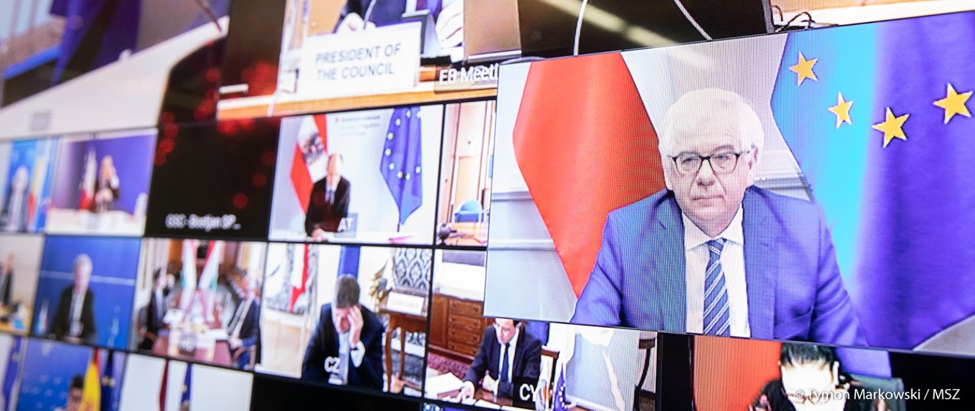 2020.05.29 Warszawa . Minister Jacek Czaputowicz . Wideokonferencja FAC .Fot. Tymon Markowski / MSZ