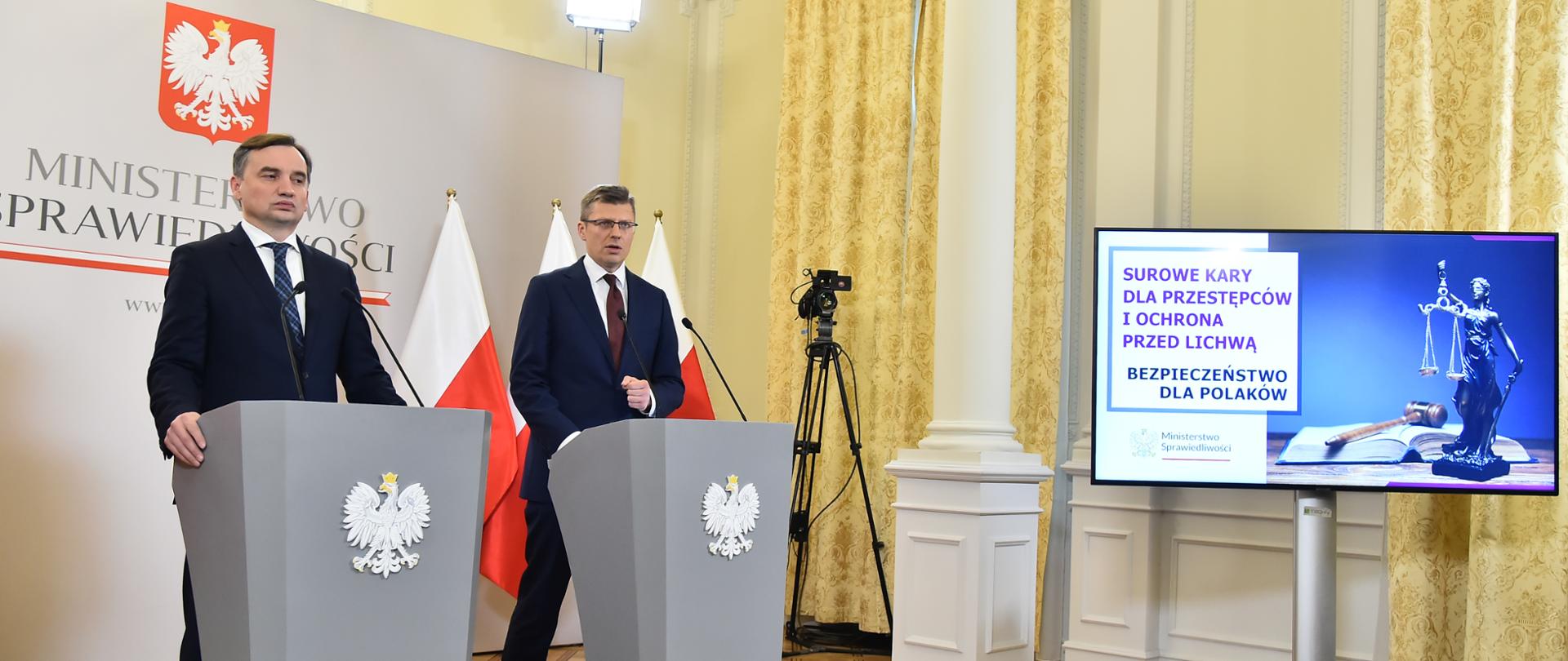 Konferencja prasowa Ministerstwie Sprawiedliwości 