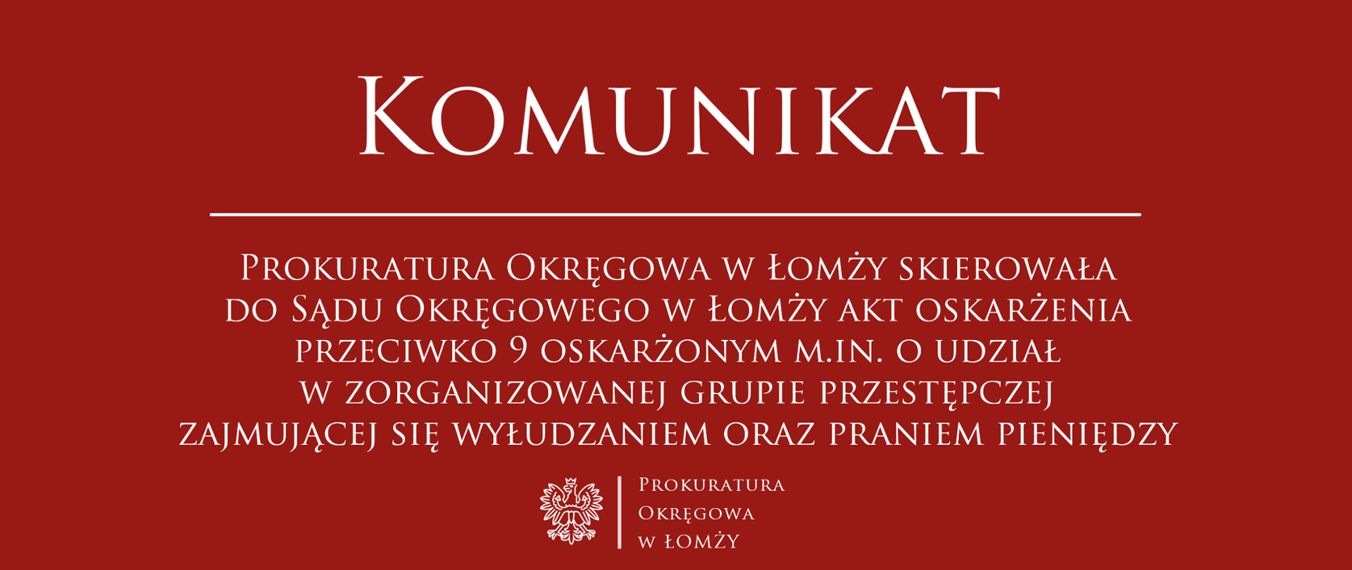 akt oskarżenia przeciwko 9 osobom