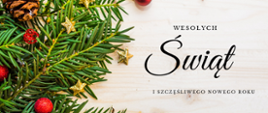 Wesołych Świąt i Szczęśliwego nowego roku.