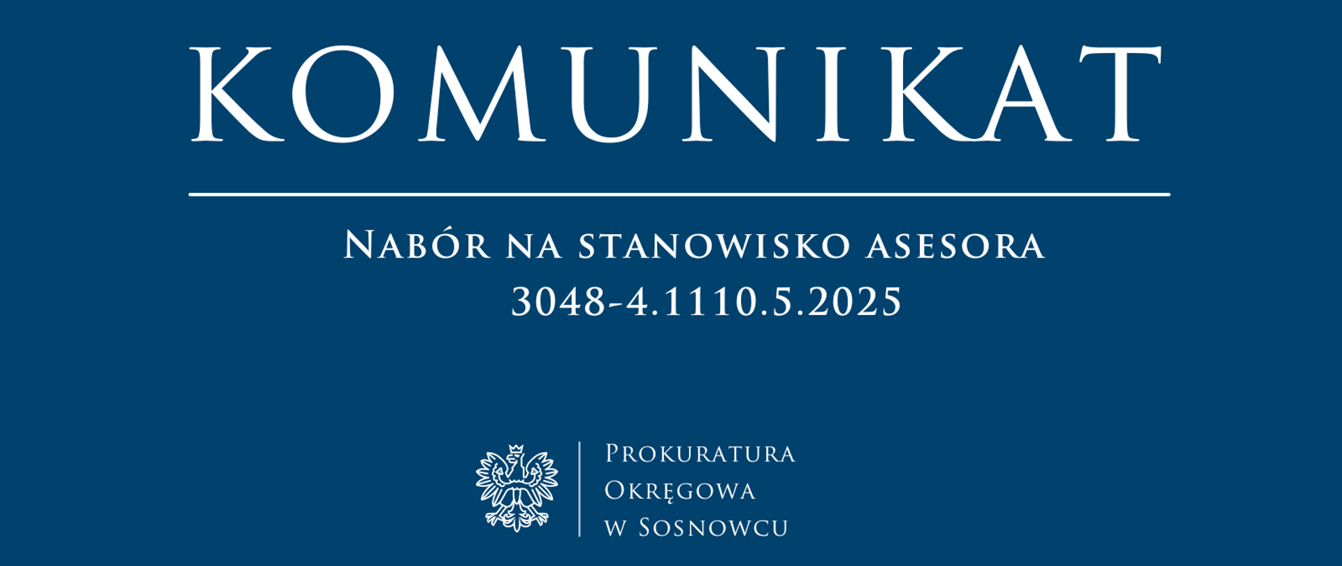 Nabór na stanowisko asesora 3048-4.1110.5.2025