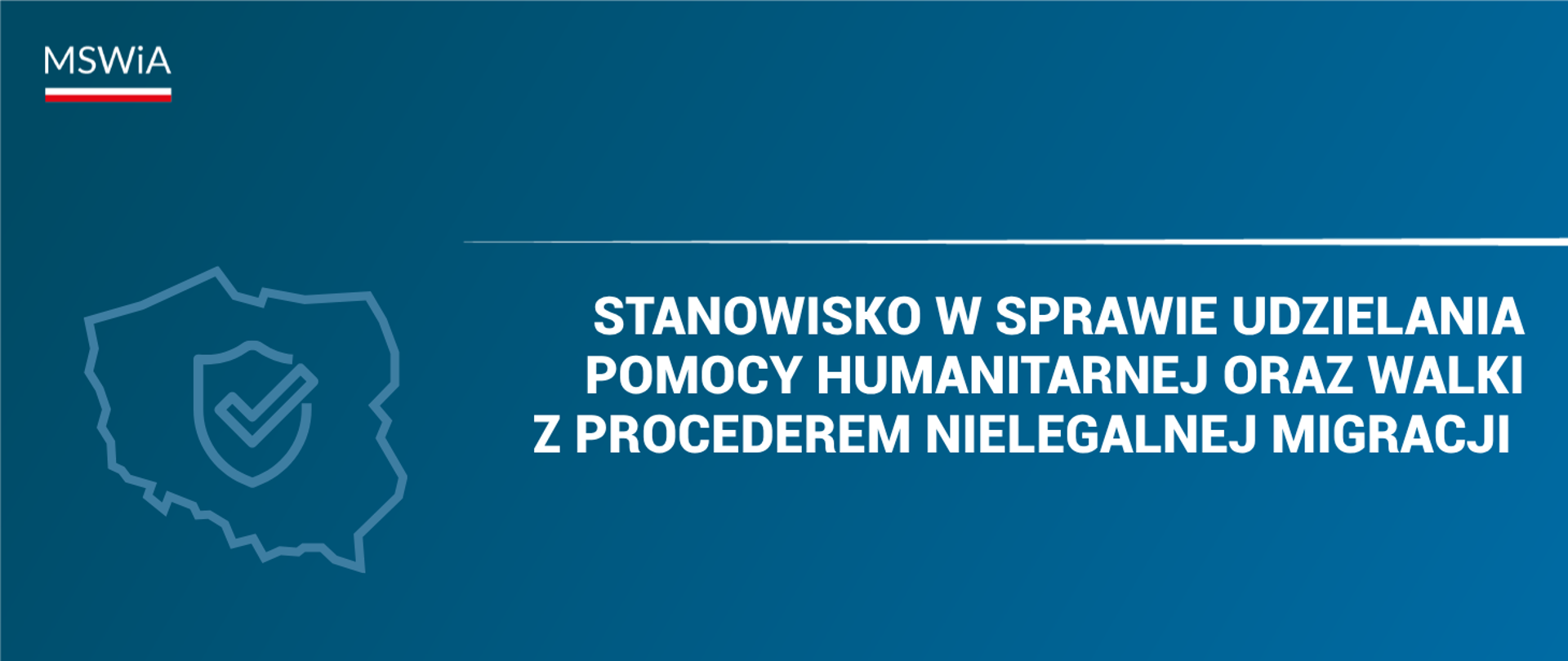 Stanowisko w sprawie udzielania pomocy humanitarnej oraz walki z procederem nielegalnej migracji 