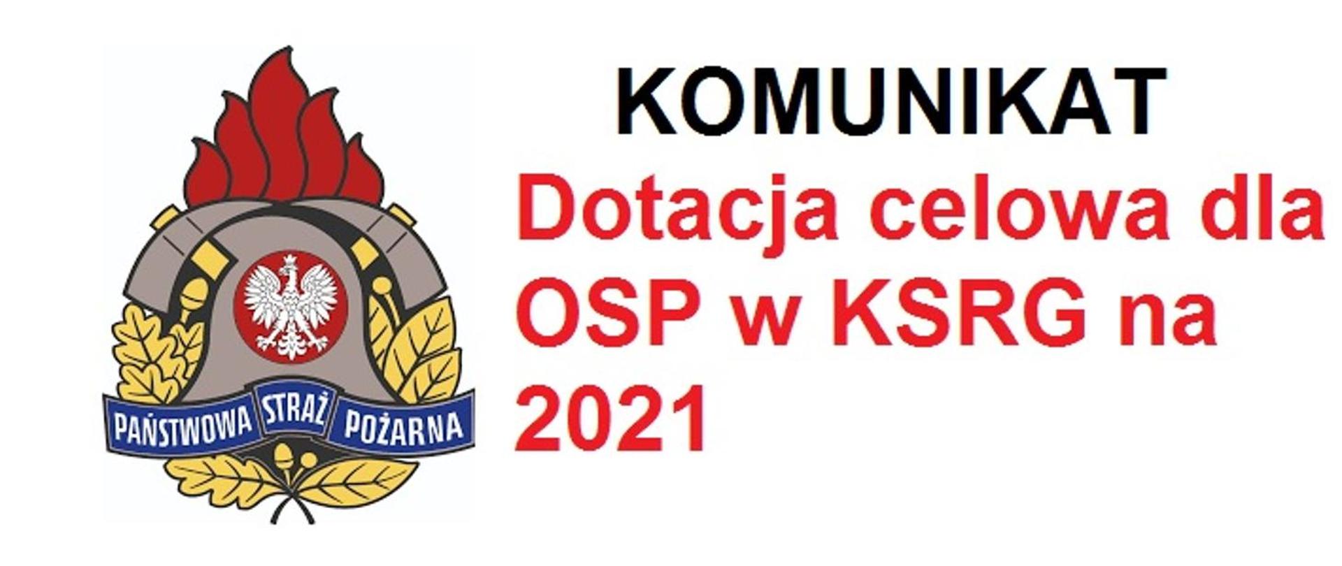 Dotacja OSP KSRG
